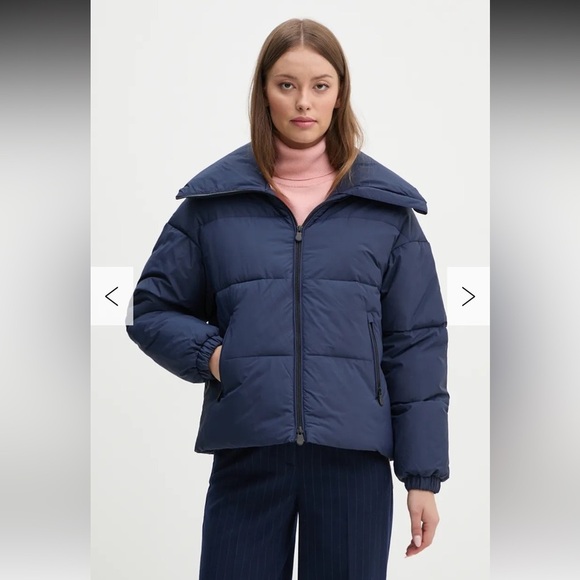 Save the Duck Hina Puffer Jacket Navy Blue - Picture 2 of 8